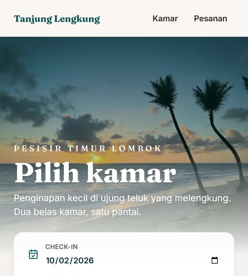 Screenshot of the Tanjung Lengkung demo