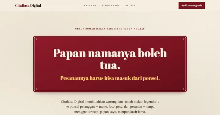 Paparan CitaRasa Digital