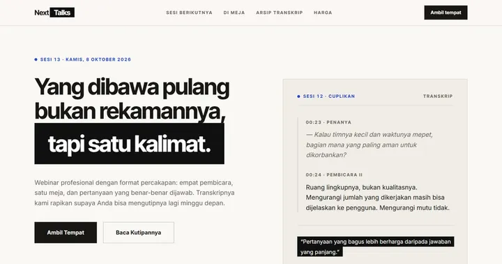 Paparan NextTalks