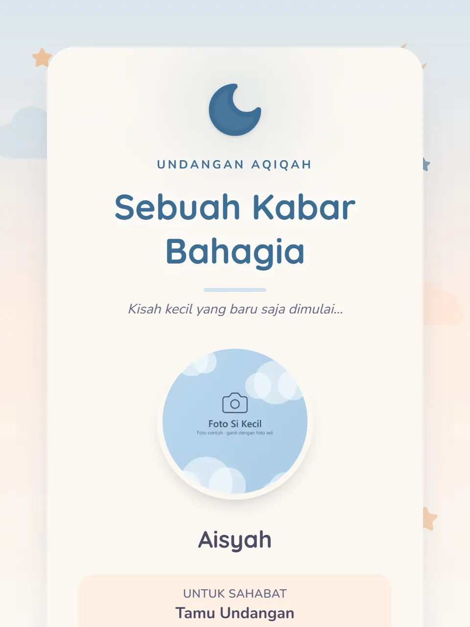 Preview undangan Aqiqah