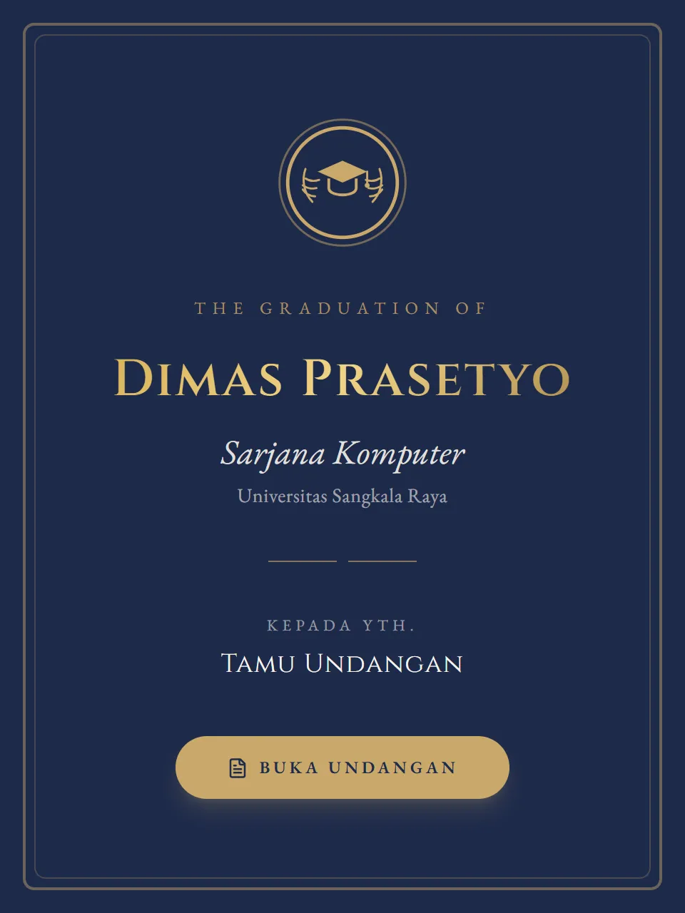 Preview undangan Wisuda